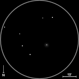 NGC 864, 60mm refractor, x40