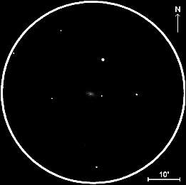 NGC 4125,  60mm refractor, x40