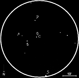 Field of NGC 5678,  60mm refractor, x40 